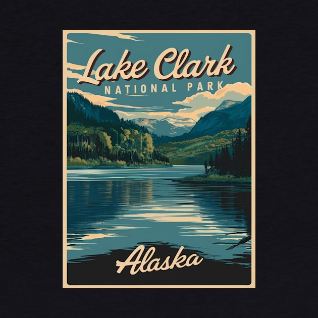 Travel Poster Lake Clark Alaska by Perspektiva